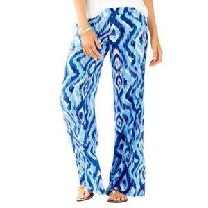 NWT Lilly Pulitzer Blue Lolani Silk Palazzo 6